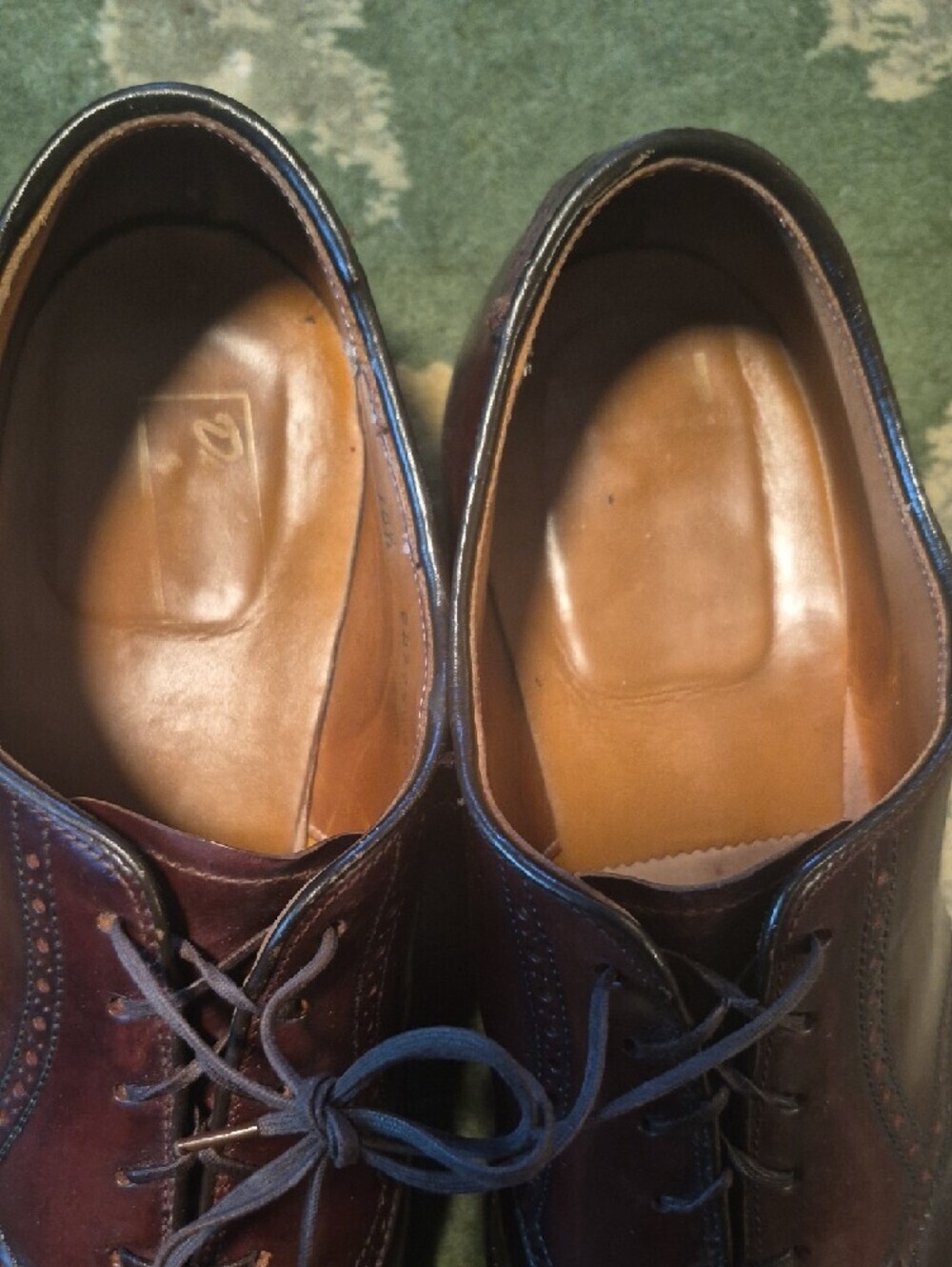 Alden Dark Brown Leather Lace-Up Dress Shoes - Picture 5 of 10